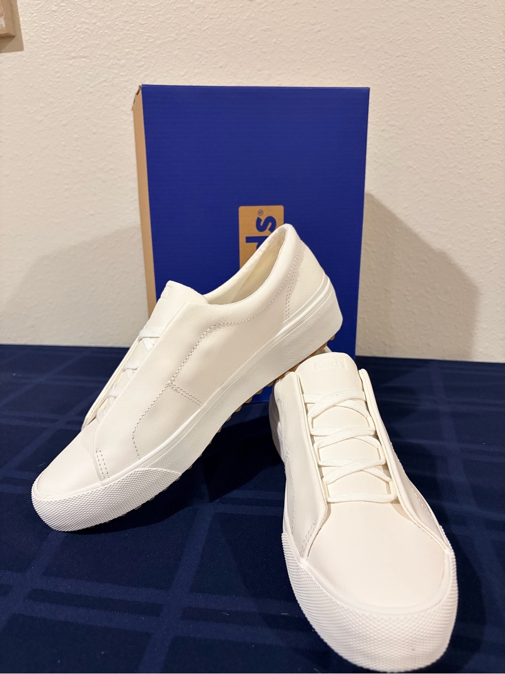 Women’s Keds Remi White Leather Sneakers size 10.5 NIB WH67322